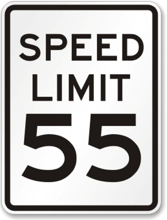 Aluminum Speed Limit Aluminum Weatherproof  Sign p00431