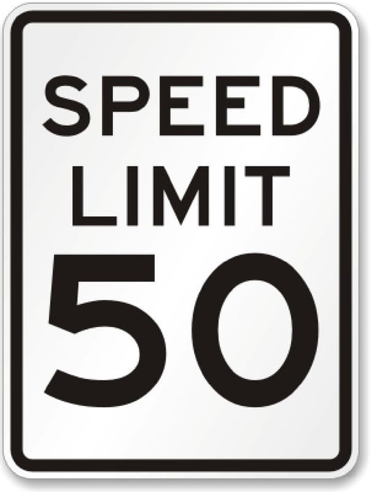 Aluminum Speed Limit Aluminum Weatherproof  Sign p00430