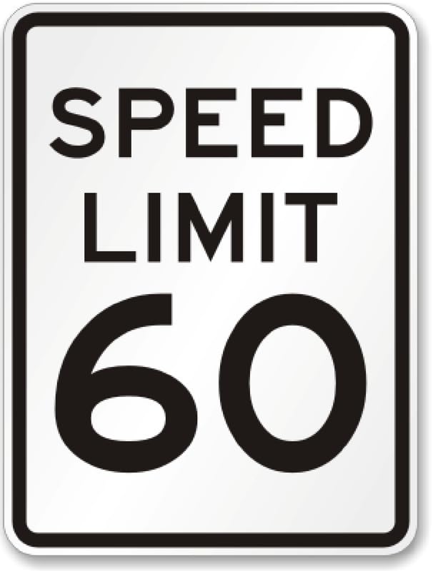 Aluminum Speed Limit Aluminum Weatherproof  Sign p00432