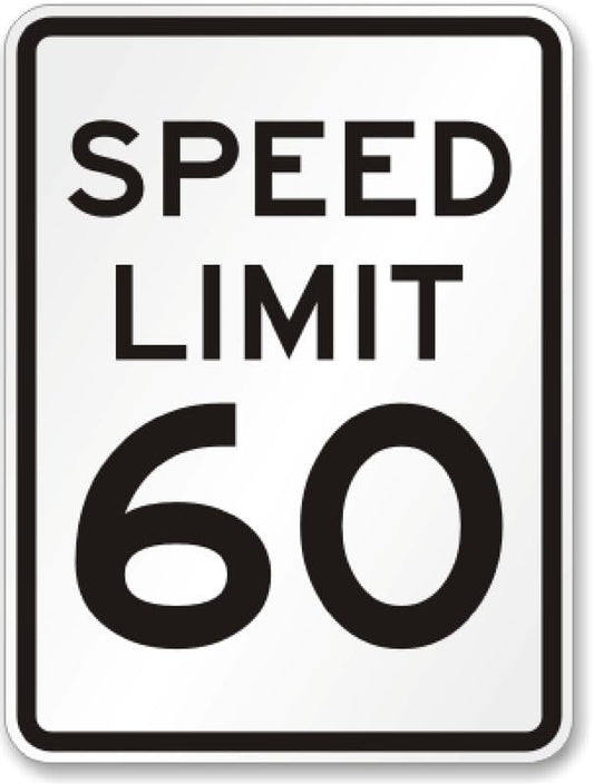 Aluminum Speed Limit Aluminum Weatherproof  Sign p00432