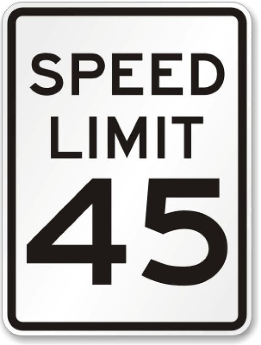 Aluminum Speed Limit Aluminum Weatherproof  Sign p00429