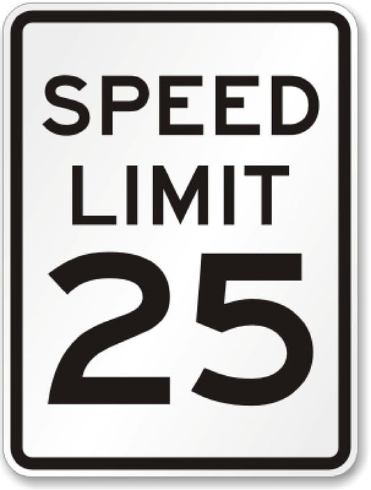 Aluminum Speed Limit Aluminum Weatherproof  Sign p00435