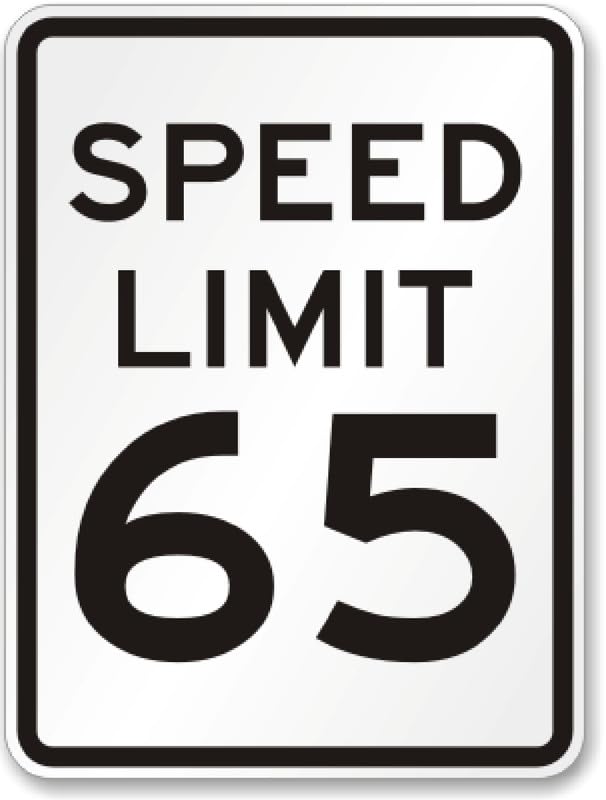 Aluminum Speed Limit Aluminum Weatherproof  Sign p00433