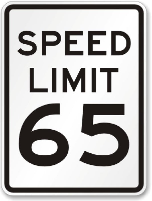 Aluminum Speed Limit Aluminum Weatherproof  Sign p00433