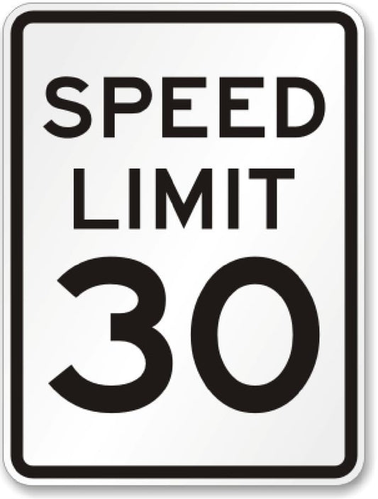 Aluminum Speed Limit Aluminum Weatherproof  Sign p00436