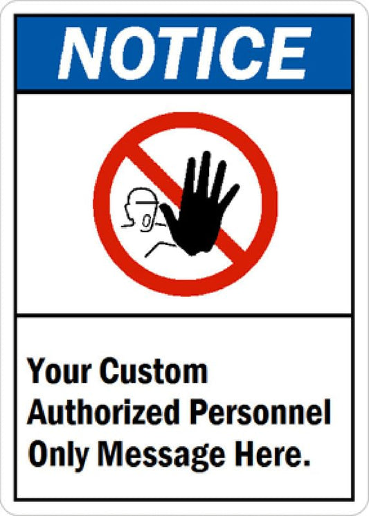 Ansi Authorized Personnel Aluminum Weatherproof  Sign p00455