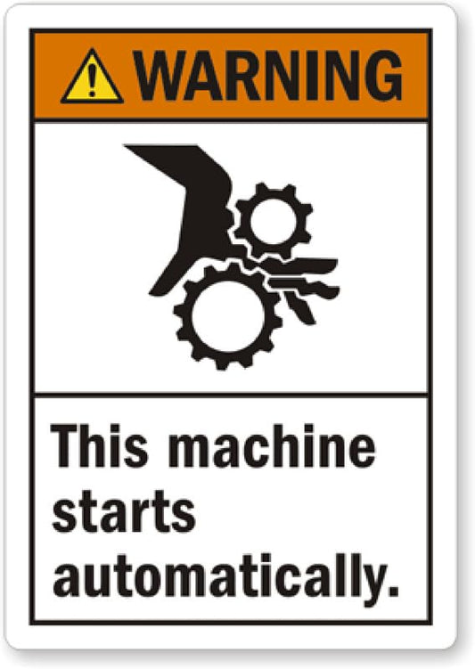 Ansi Automatic Equipment Aluminum Weatherproof  Sign p00456