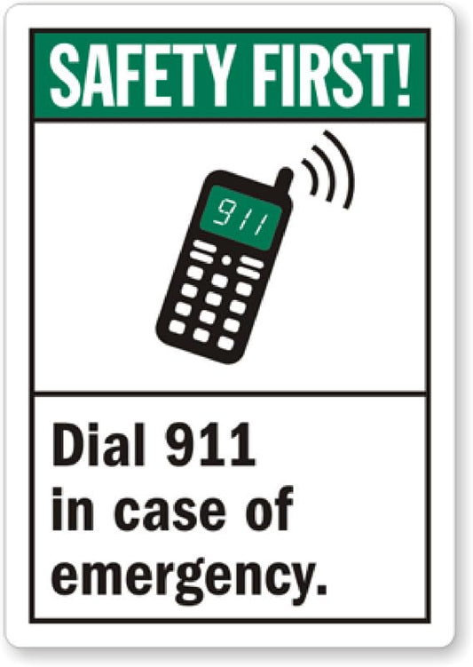 Ansi Emergency Vinyl Aluminum Weatherproof  Sign p00458