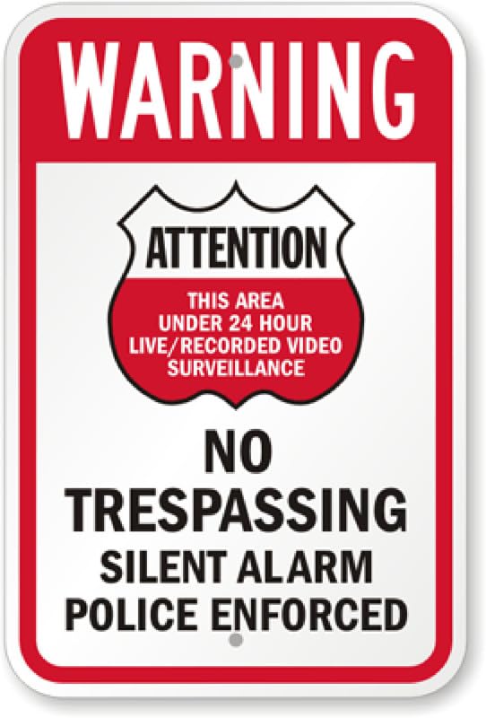Area Under Video Surveillance Aluminum Weatherproof  Sign p00477