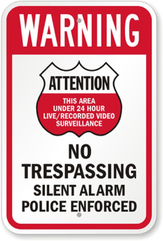 Area Under Video Surveillance Aluminum Weatherproof  Sign p00477