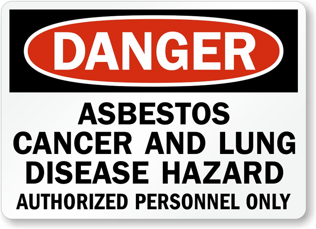 Asbestos Cancer Hazard Danger Aluminum Weatherproof  Sign p00487