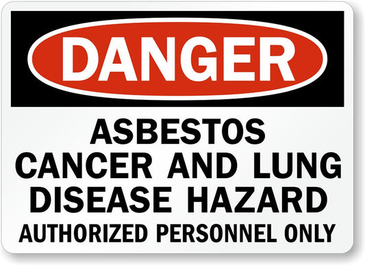 Asbestos Cancer Hazard Danger Aluminum Weatherproof  Sign p00487