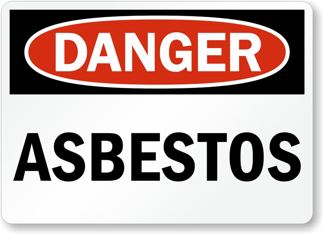 Asbestos Danger Aluminum Weatherproof  Sign p00488
