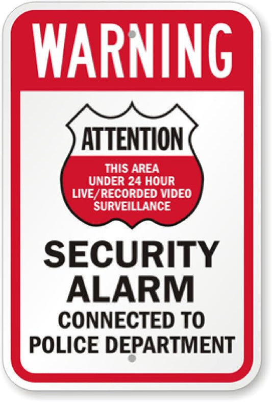 Attention Video Surveillance Aluminum Weatherproof  Sign p00522