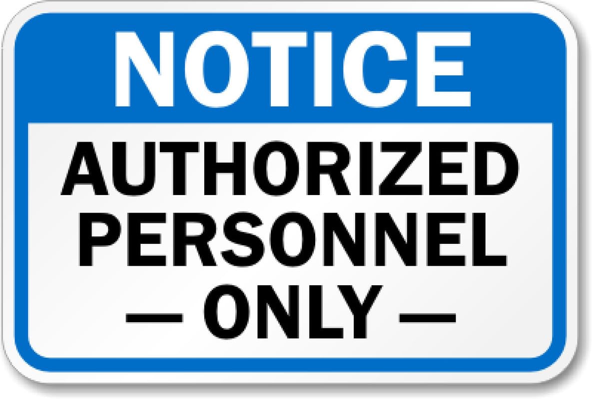 Authorized Personnel Aluminum Aluminum Weatherproof  Sign p00527