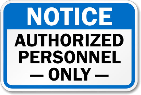 Authorized Personnel Aluminum Aluminum Weatherproof  Sign p00527