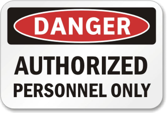 Authorized Personnel Only Aluminum Weatherproof  Sign p00531