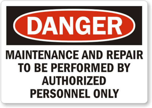 Authorized Personnel Vinyl Aluminum Weatherproof  Sign p00536