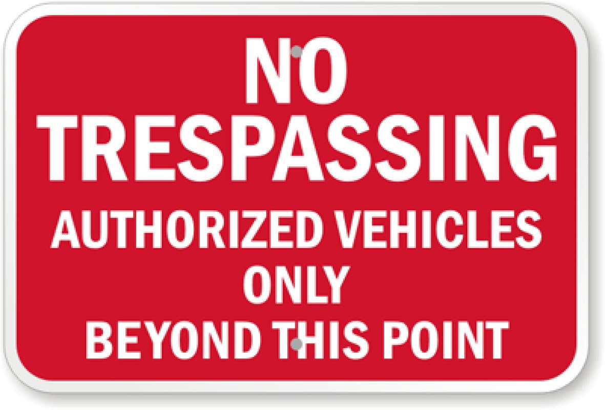 Authorized Vehicles Only Aluminum Weatherproof  Sign p00543