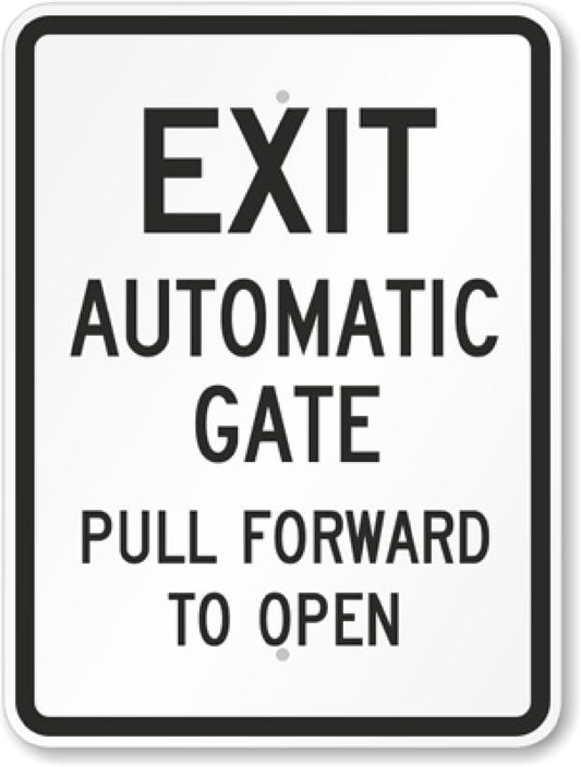 Automatic Gate Aluminum Weatherproof  Sign p00548