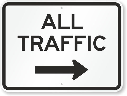 All Traffic Aluminum Weatherproof  Sign p00570