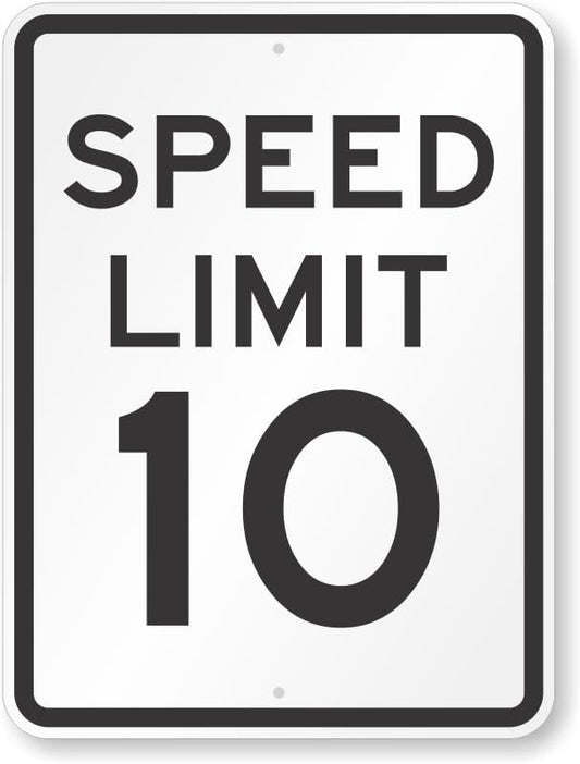Aluminum Speed Limit Aluminum Weatherproof  Sign p00602