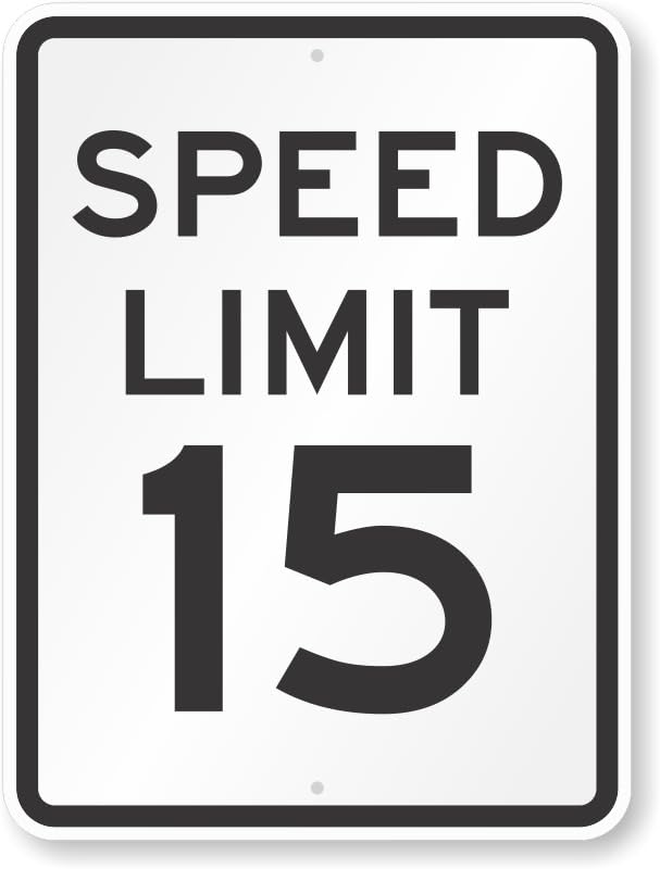 Aluminum Speed Limit Aluminum Weatherproof  Sign p00603