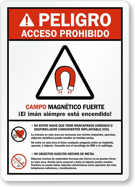 Ansi Peligro Bilingual Aluminum Weatherproof  Sign p00626