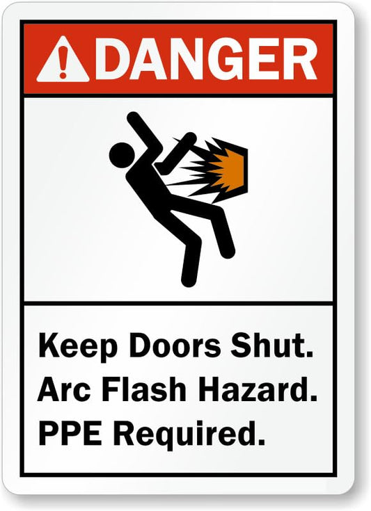 Arc Flash Hazard Danger Aluminum Weatherproof  Sign p00650