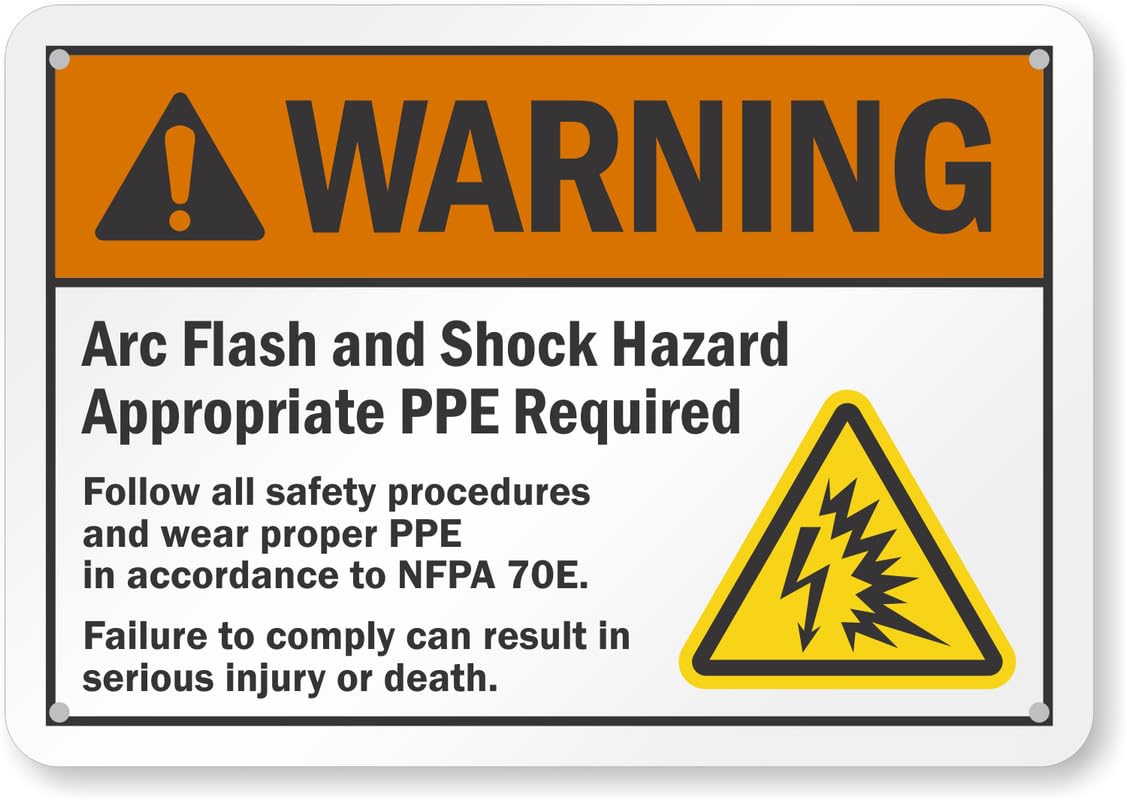 Arc Flash Shock Hazard Aluminum Weatherproof  Sign p00652