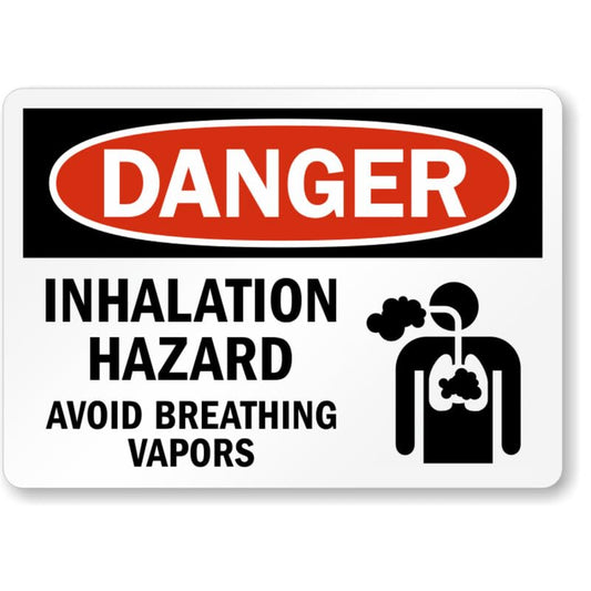 Avoid Breathing Vapors Danger Aluminum Weatherproof Sign p1039