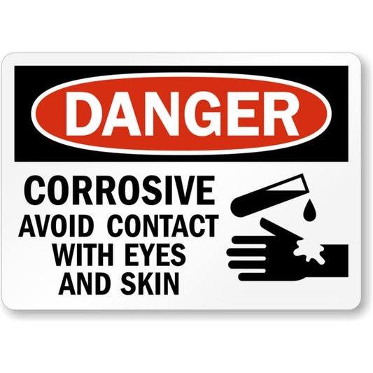 Avoid Eyes Contact Danger Aluminum Weatherproof Sign p1045
