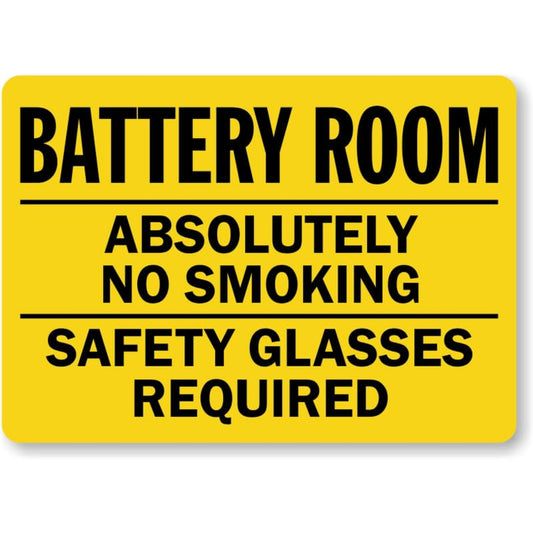 Battery Charging Area Danger Aluminum Weatherproof Sign p1098