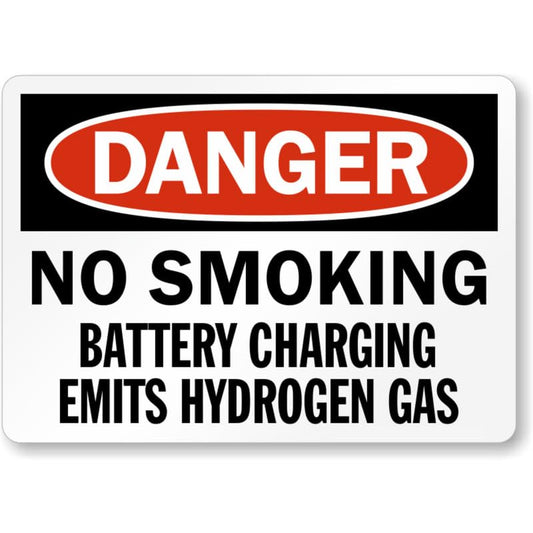 Battery Charging Danger Aluminum Weatherproof Sign p1107