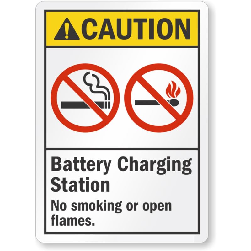 Battery Charging Station Danger Aluminum Weatherproof Sign p1117