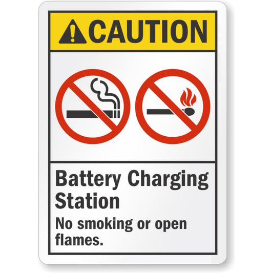 Battery Charging Station Danger Aluminum Weatherproof Sign p1117