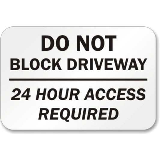 Blocked Driveway Property Aluminum Weatherproof Sign p1149