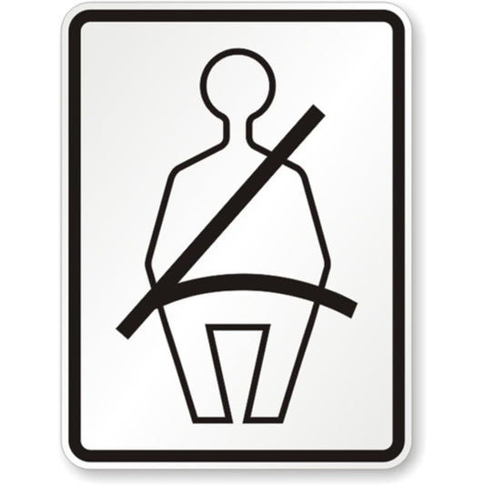 Buckle Up Seat Belt Aluminum Weatherproof Sign p1176