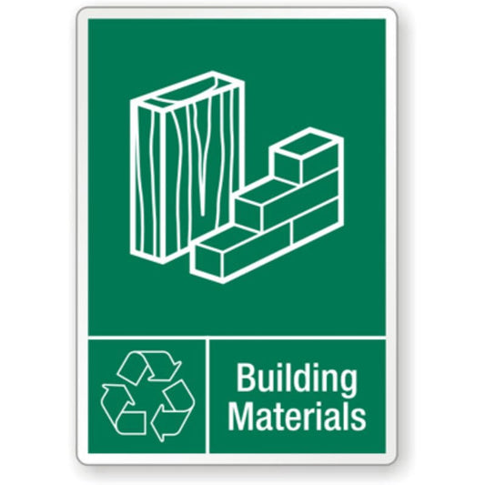 Building Materials Recycling Aluminum Weatherproof Sign p1179