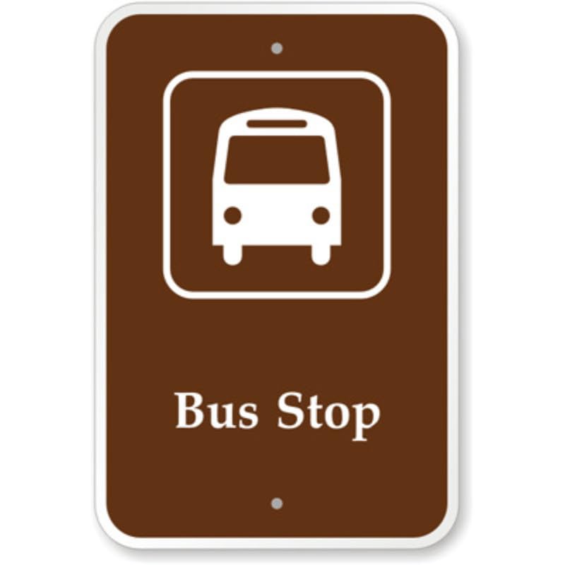 Bus Stop Campground Guide Aluminum Weatherproof Sign p1210