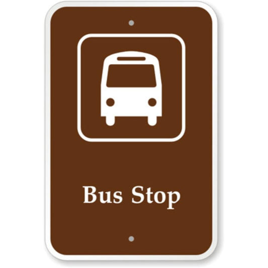 Bus Stop Campground Guide Aluminum Weatherproof Sign p1210