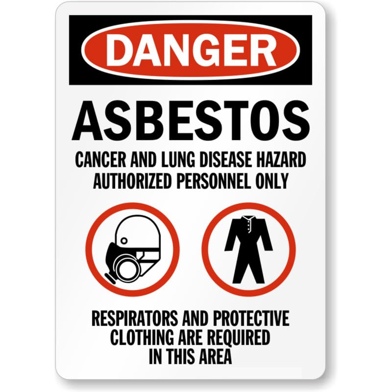 Asbestos Cancer Danger Aluminum Weatherproof Sign p724