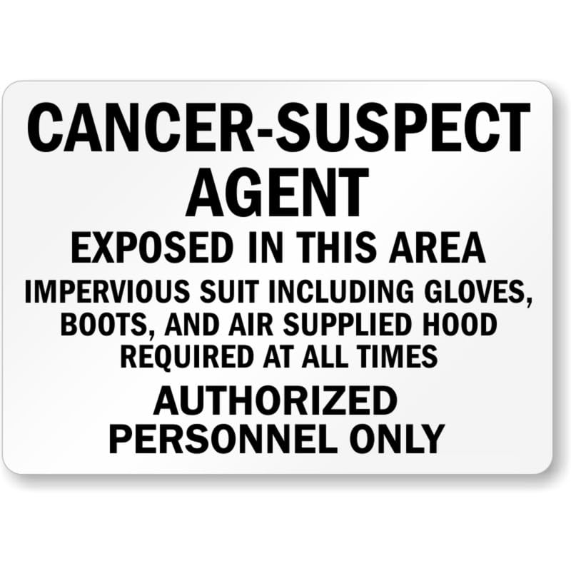 Asbestos Cancer Public Health Aluminum Weatherproof Sign p727
