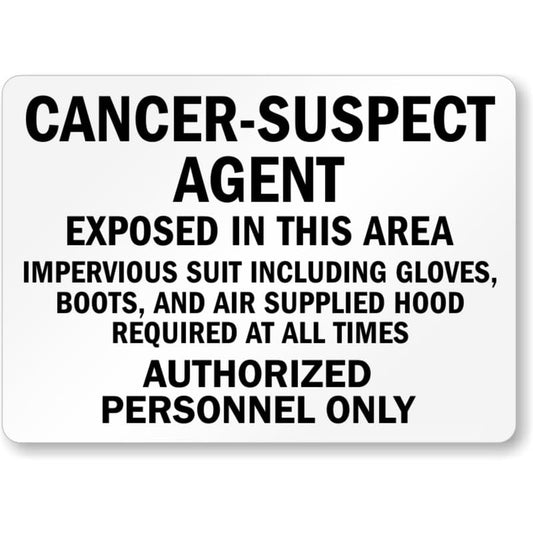 Asbestos Cancer Public Health Aluminum Weatherproof Sign p727