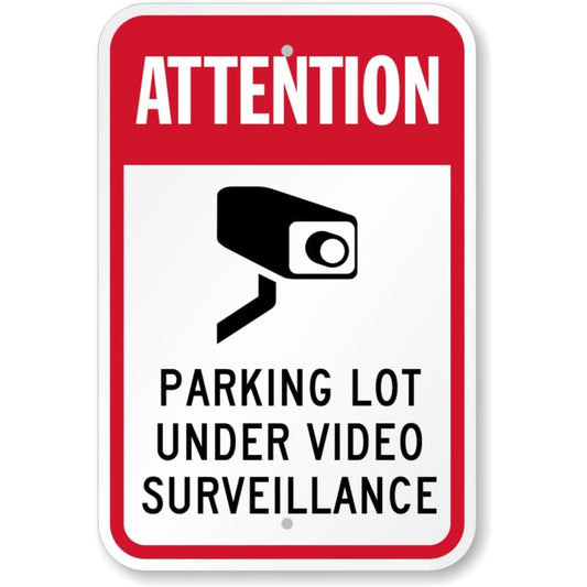 Attention Video Surveillance Aluminum Weatherproof Sign p855