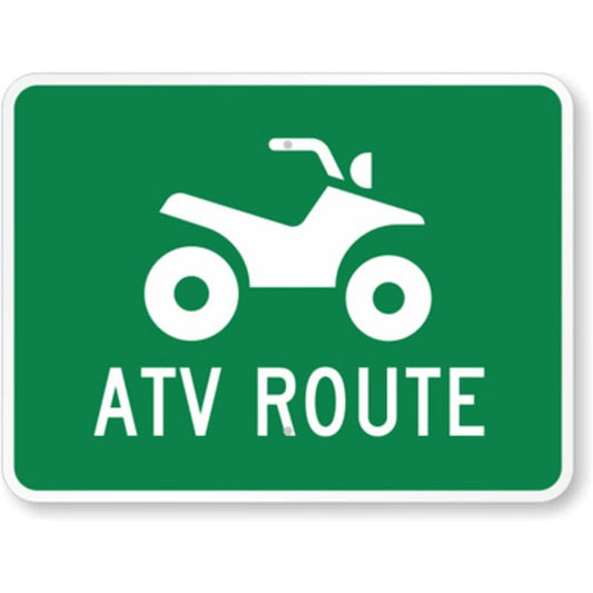 Atv Route Graphic Aluminum Weatherproof Sign p869