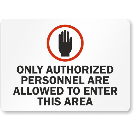 Authorized Personnel Aluminum Weatherproof Sign p891