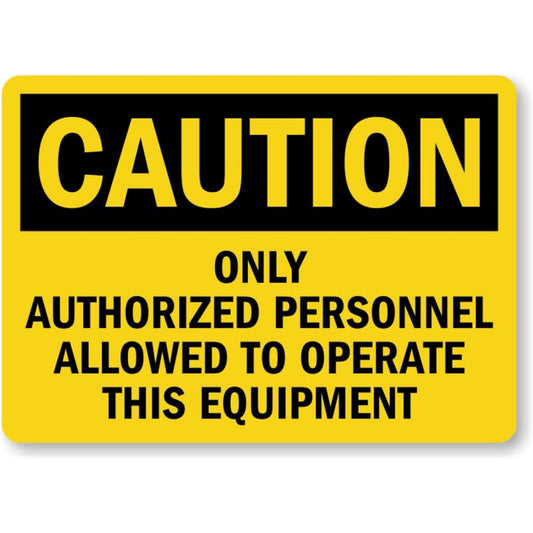 Authorized Personnel Aluminum Weatherproof Sign p892