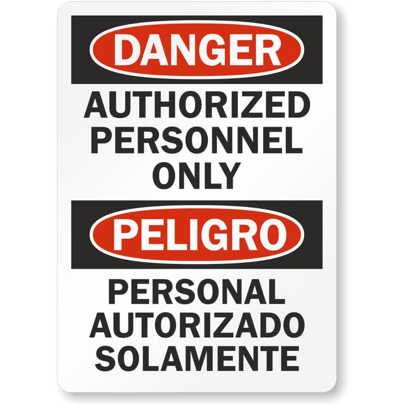 Authorized Personnel Allowed Aluminum Weatherproof Sign p893