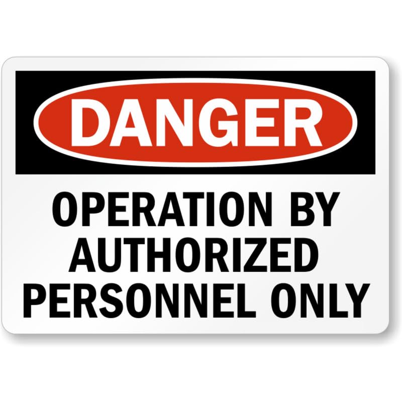Authorized Personnel Danger Aluminum Weatherproof Sign p917